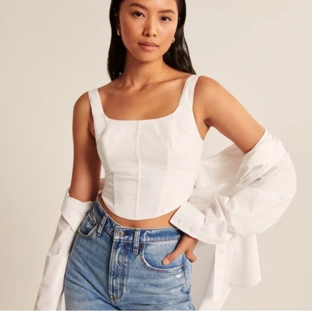 Abercrombie & Fitch White Corset Top
